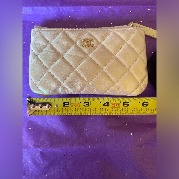 Chanel zipper O case SLG. 2020C pearlescent metallic RARE - Picture 12 of 14